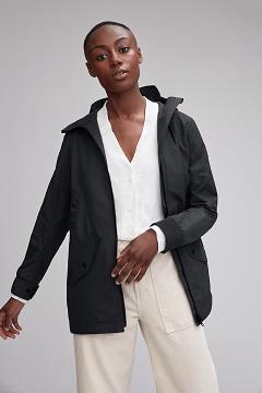Chamarras Canada Goose Mujer Mexico - Ellscot Rompevientos Negros YX2517439
